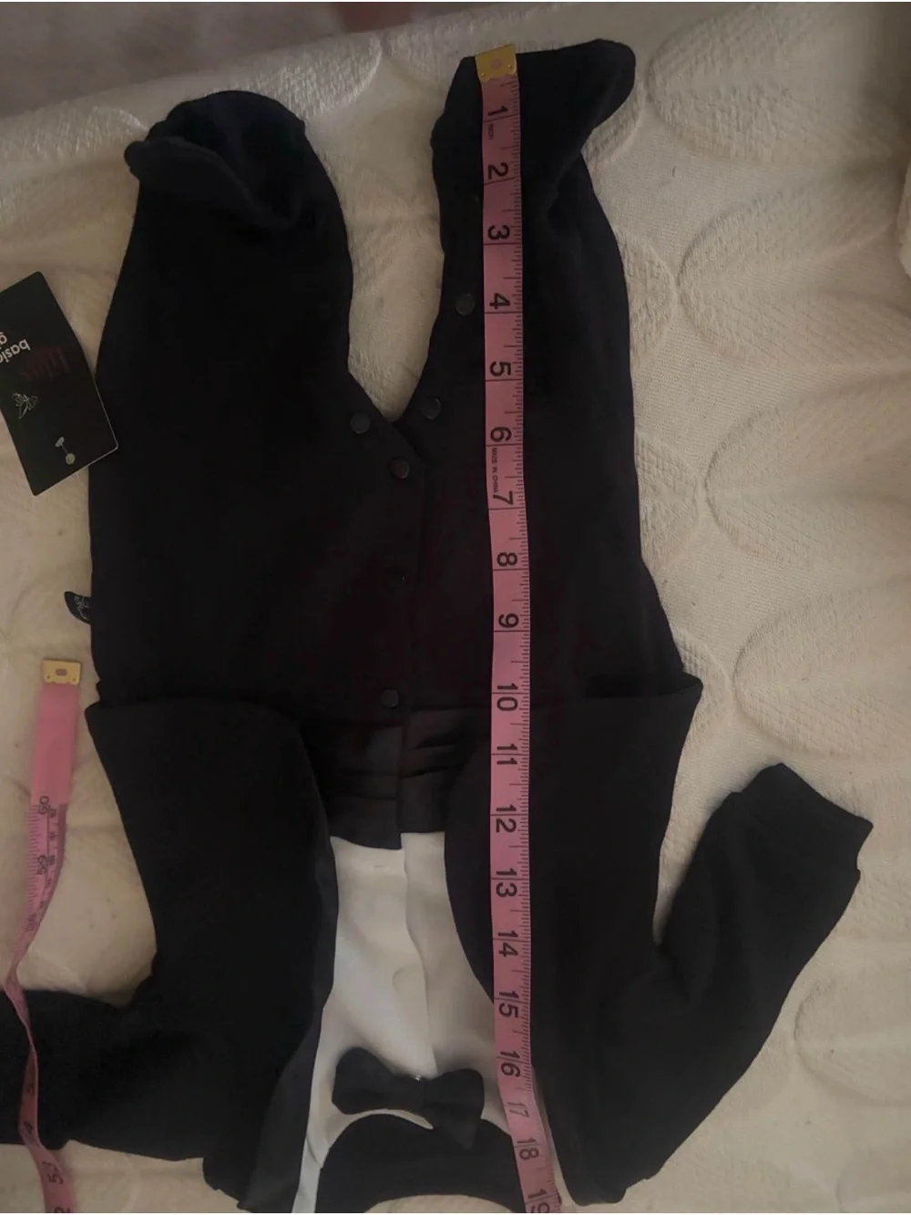 New with tags Baby Black & White Tuxedo-Style Snap Onesie NEWBORN. Wedding!